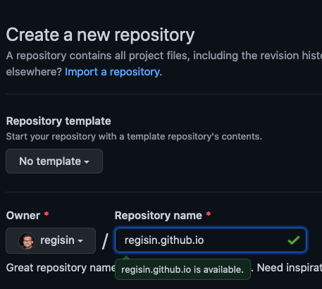 Naming new repository